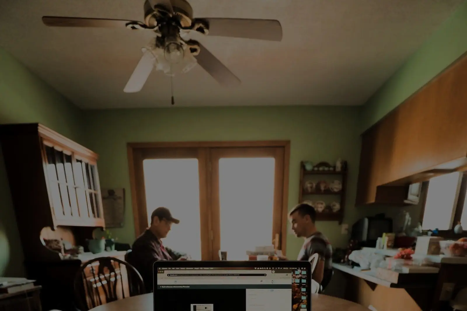 Residents at the kitchen table in a discipleship house